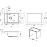 Кухонная мойка GRANULA KS-7305, черный 7305 CHEPHYII